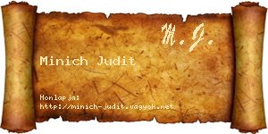 Minich Judit névjegykártya
